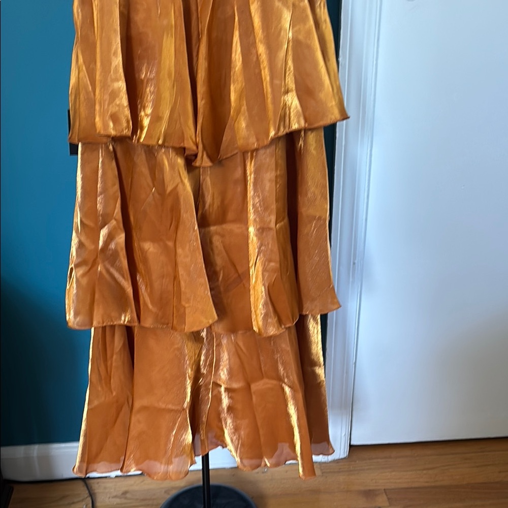 Lulu's Orange Ruffled Wrap Sundress - Picture 4 of 4